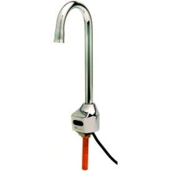 T&S Brass TS EC3101HG ChekPoint Electronic Wall Mount Gooseneck Faucet With Hydrogenerator, 22 GPM EC-3101-HG